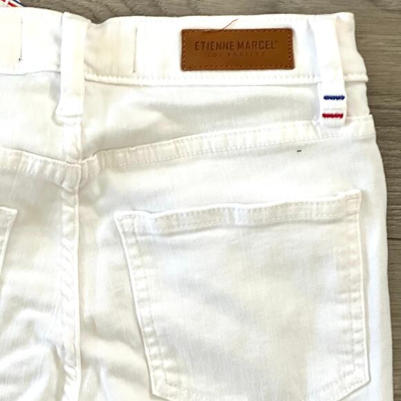 Etienne Marcel White High Rise Red Ankle Zipper Skinny Jeans Size 24 NWT $245 - Picture 9 of 12
